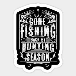 Fishing Back By Hunting Fly Fishing Angler Sticker